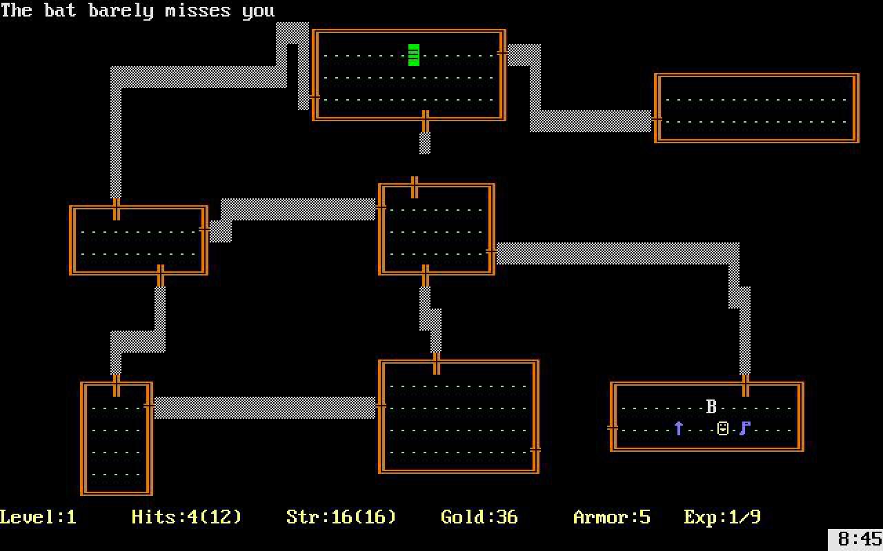 [27/01/2015] Rogue nutzt den ASCII-Zeichensatz als eine Art altertümliche Grafik-Engine.