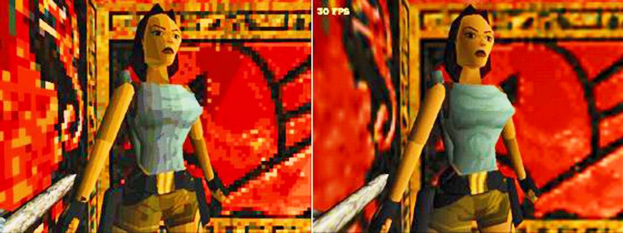 [27/01/2015] Runde Rundungen: Dank Voodoo-Unterstützung läuft Tomb Raider nicht nur mit flüssigen 30 Bildern pro Sekunde, Lara sieht auch deutlich wohlgeformter und weniger eckig aus (rechts).