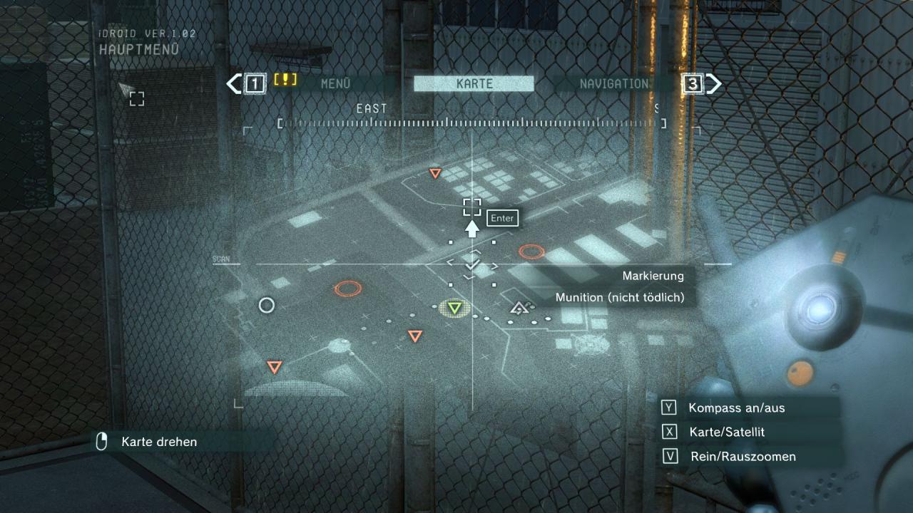 [19/01/2015] Snakes elektronisches Helferlein, der iDroid, erleichtert euch die Orientierung im Spiel.