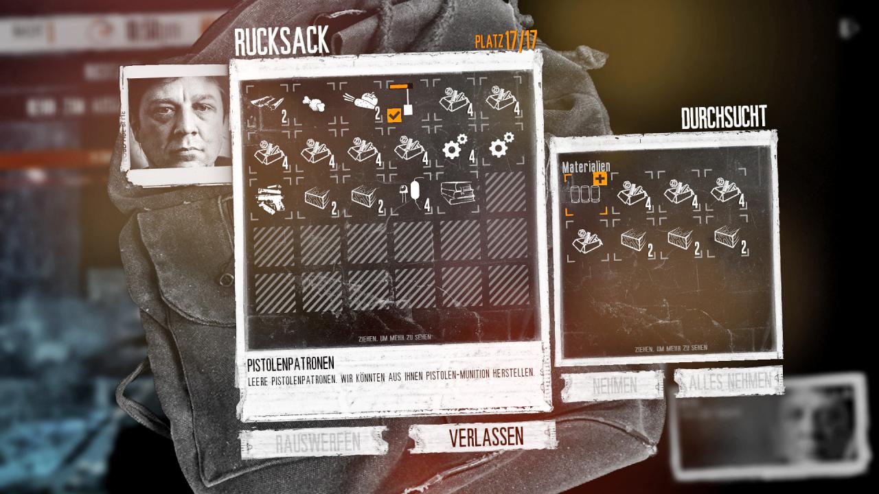 [12/01/2015] Platzangst: Im Inventar ist jeder Slot kostbar und muss wohlüberlegt vergeben werden.