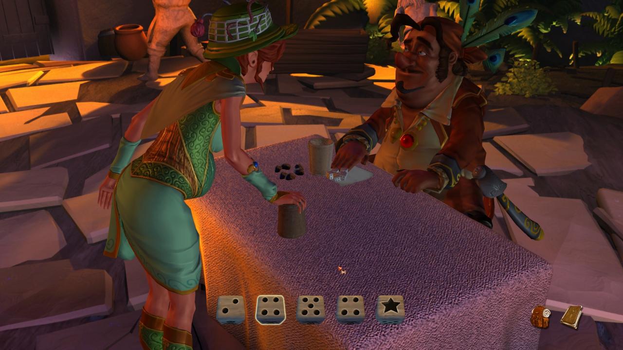 [16/02/2015] Sidequests (hier: ein Würfelpokerspiel) sind völlig freiwillig, verschaffen unseren Helden aber neue Kostüme.