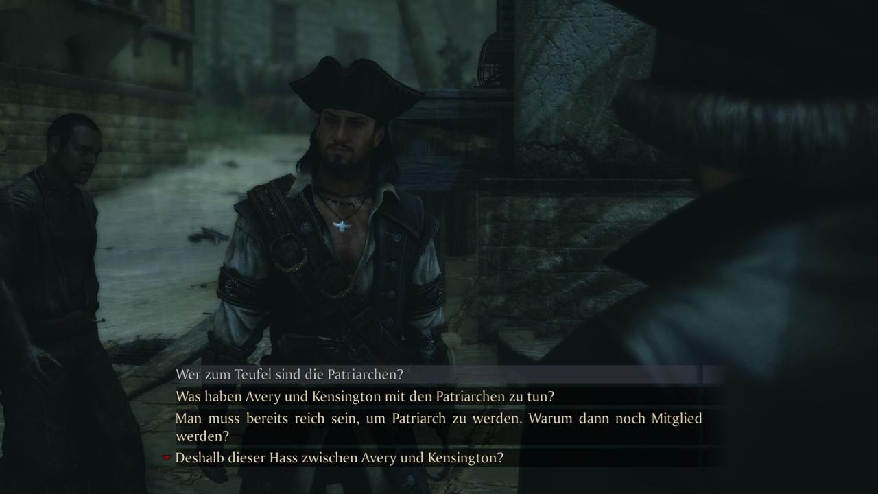 [05/02/2015] Raven's Cry im Test: Dialoge ziehen sich mitunter minutenlang hin, ohne dabei richtig spannend geschrieben zu sein.