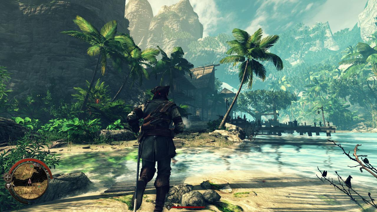 [05/02/2015] Raven's Cry im Test: Lange Laufwege kennzeichnen unsere Inselerkundungen. Belohnt wird das kaum, es gibt fast nichts zu entdecken.