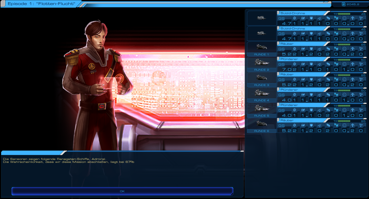 [23/02/2015] Sid Meier's Starships - Vor einer Mission könnt ihr euch anzeigen lassen, wie hoch die Chancen auf einen Sieg stehen.