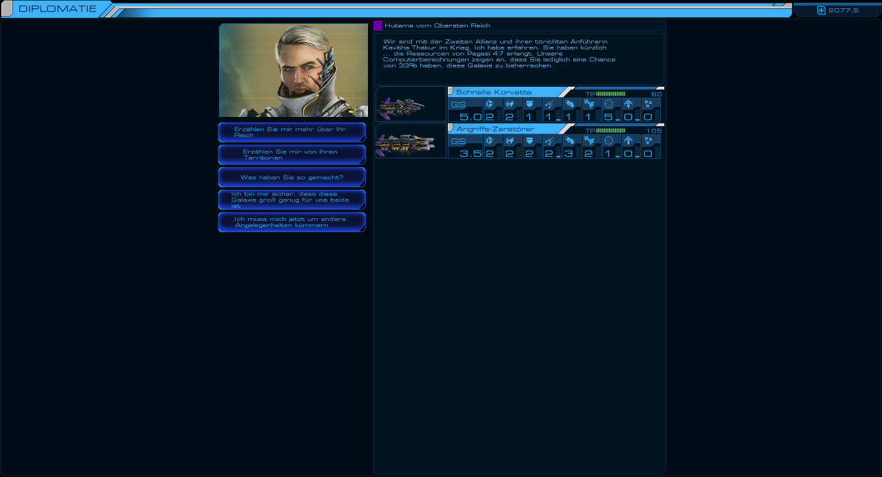 [23/02/2015] Sid Meier's Starships - Diplomatie mit anderen Parteien betreibt ihr Civ-klassisch in Menüform.