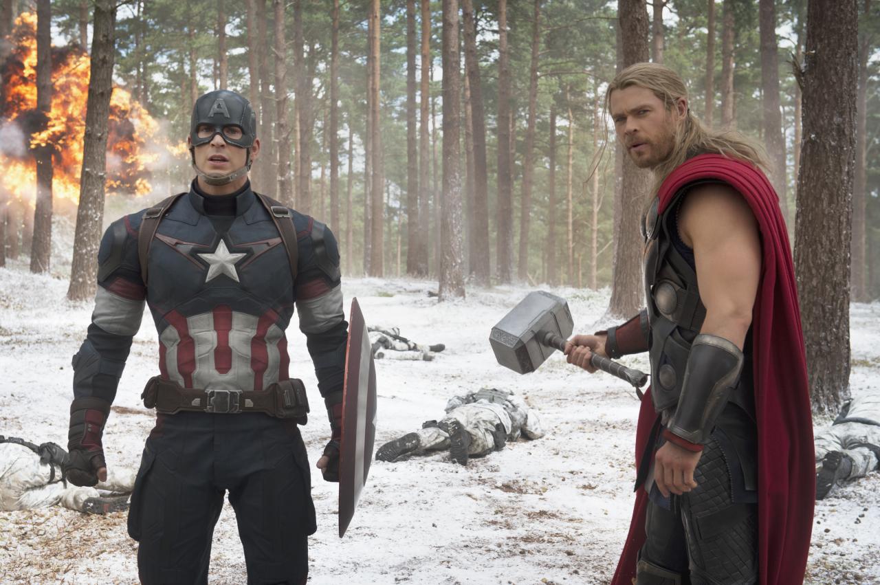 [16/04/2015] Cap und Thor bilden im Kampf ein unschlagbares Team.
