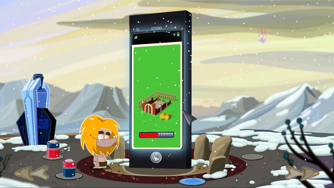 [07/04/2015] Space Odyssey lässt grüßen: Der schwarze Obelisk entpuppt sich als XXL-Smartphone mitsamt Farmville-App.