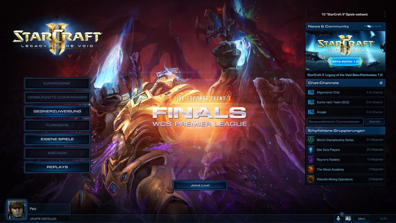 [08/04/2015] Hier gibt's nichts zu sehen: Viele Features von Starcraft 2: Legacy of the Void sind in der Beta bisher noch nicht verfügbar, darunter die beiden Koop-Spielmodi.