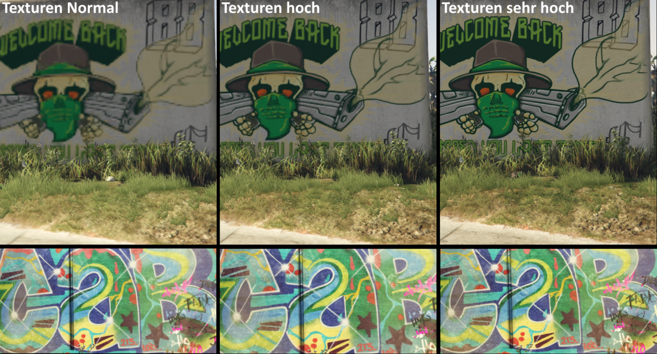 [17/04/2015] Texturen- Vergleich in GTA 5 PC.