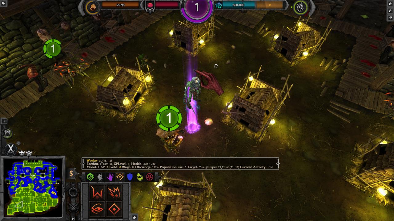 [14/04/2015] Kreaturen können wir wie in Dungeon Keeper aufheben und an anderer Stelle fallen lassen.