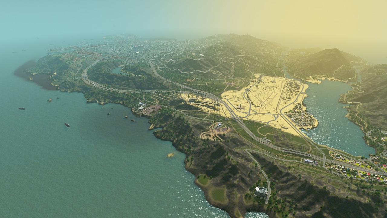 [20/04/2015] Auf diesem Bild ist die Karte der GTA 5-Metropole Los Santos in Cities: Skylines zu sehen - erhältlich als Download.