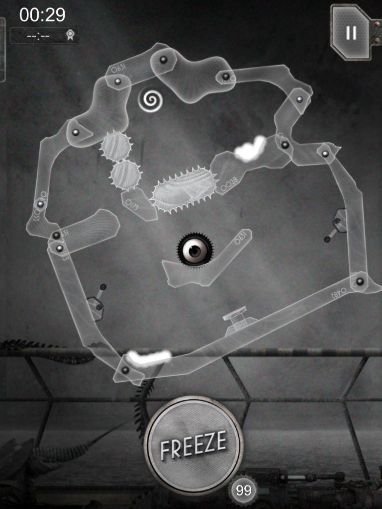 [01/04/2015] Ganz schön schwer: Freeze für iOS und Android ist ein knobellastiger Geschicklichkeitstest von Frozen Gun Games.