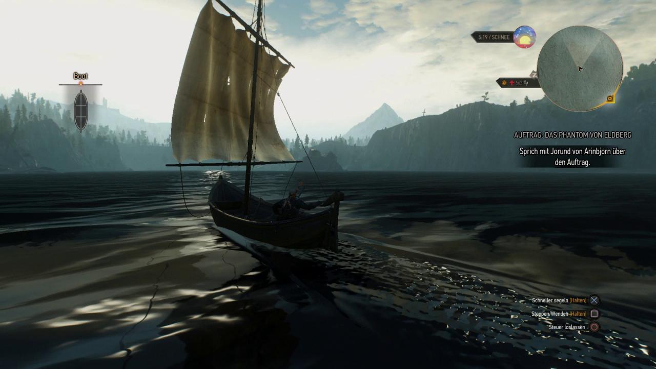 [12/05/2015] Per Boot können wir Flüsse, Seen und die tiefen Gewässer rund um die Skellige-Inseln erkunden. Geralt kann neuerdings sogar tauchen!