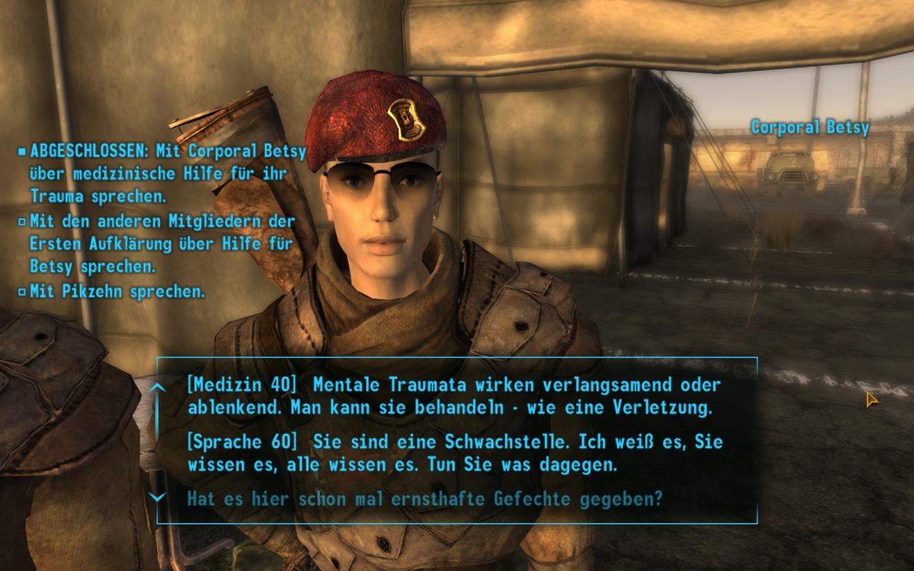 [03/06/2015] Cool: In Dialogen wirken sich Charakterattribute stärker aus als in Fallout 3.