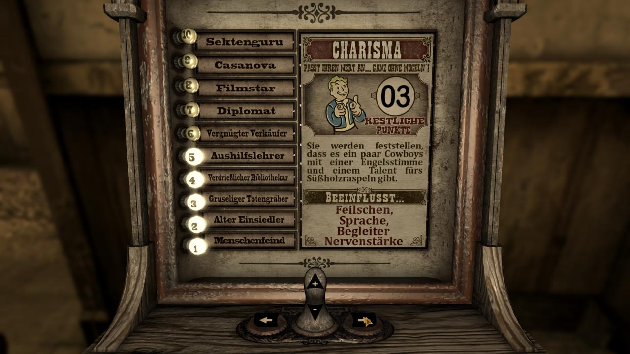 [03/06/2015] Die Charaktererstellung in New Vegas war leider längst nicht so cool wie in Fallout 3.