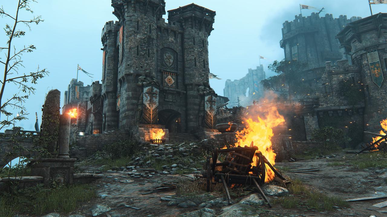 [16/06/2015] Das Domination-Gefecht der E3-Demo fand auf einer Burg statt. Alleine die Umgebung - noch ohne das ganze Schlachtgetümmel - versprüht eine grandiose Mittelalter-Atmosphäre.