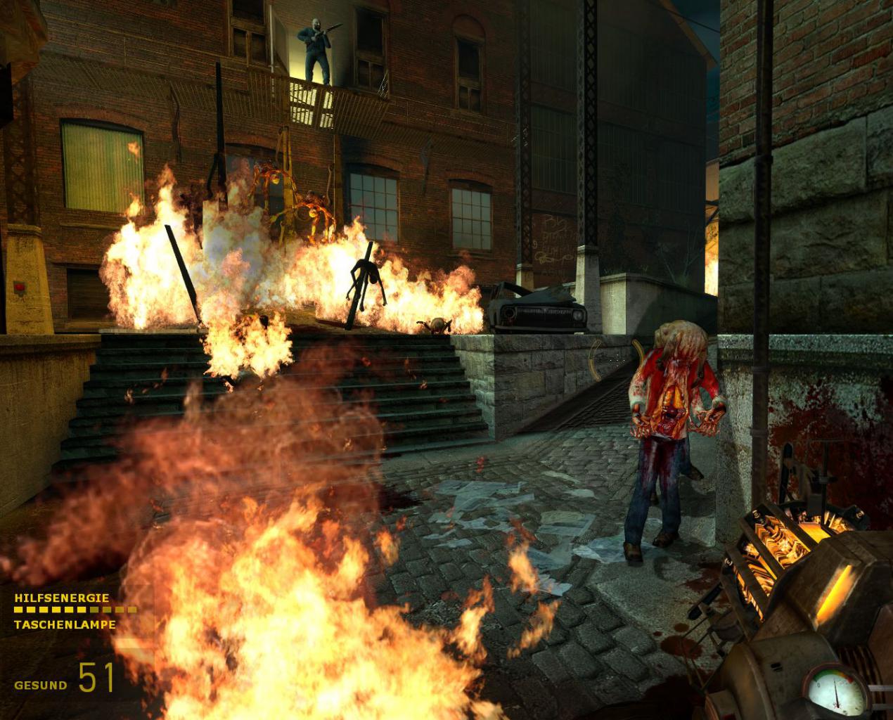 [03/06/2015] Das war mal gruselig? Der Horror-Level Ravenholm ist unglaublich stimmig, aber mittlerweile bin ich härtere Gangarten gewöhnt.