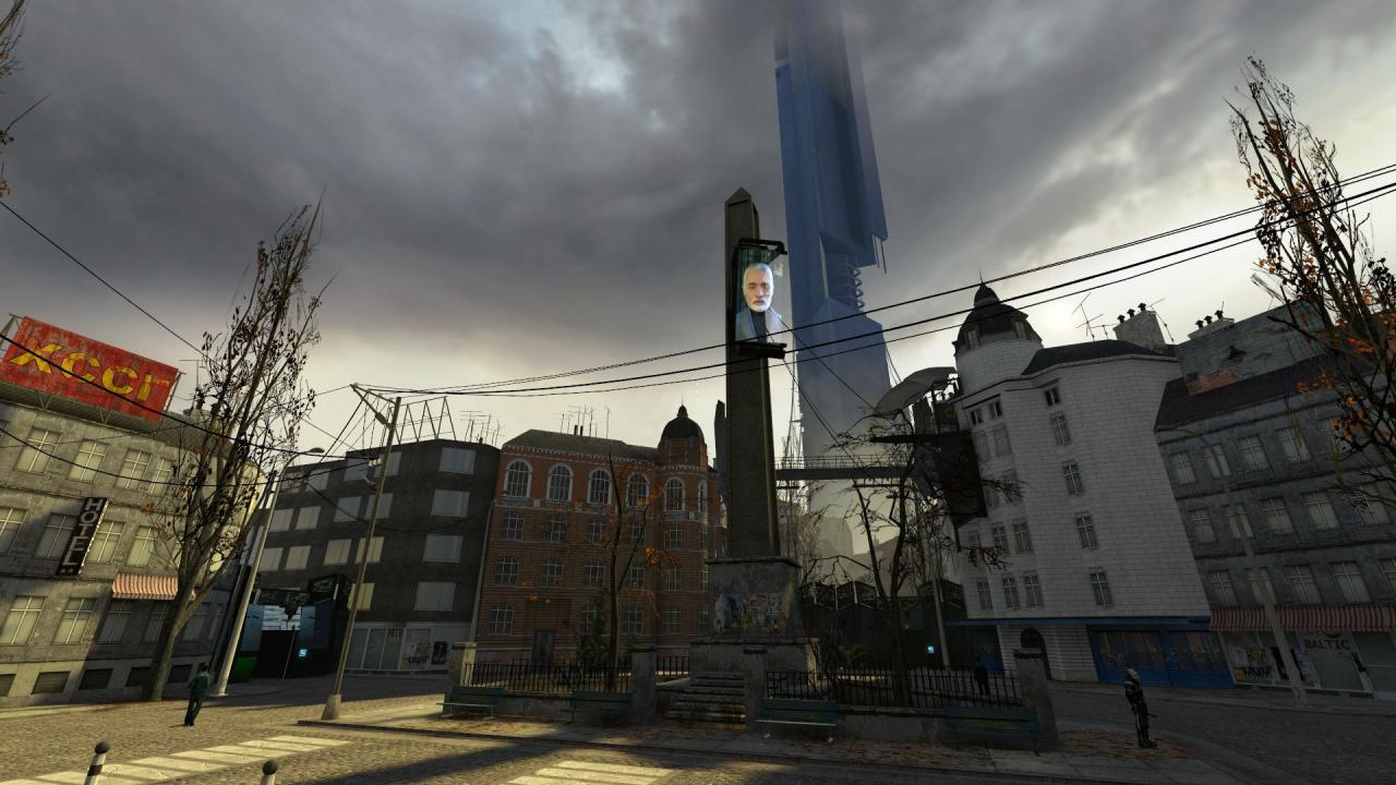 Der erste Blick auf City 17 nach der Ankunft mit dem Zug verzückt damals wie heute (Half-Life 2)