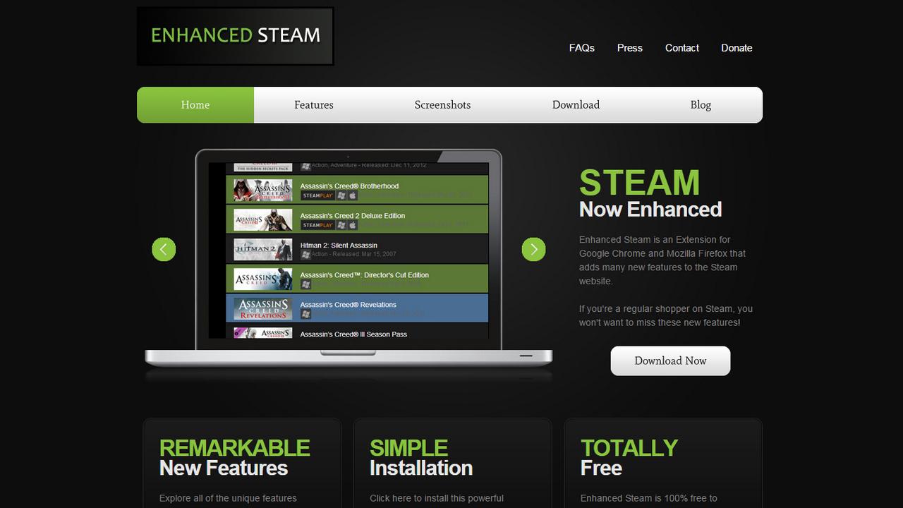 [05/06/2015] 4. Tools und Erweiterungen erleichtern euch nicht nur bei Steam Sales den Umgang mit Valves Spieleplattform. Dank verschiedenen Websites zur Preisverfolgung oder nützlichen Tools wie Enhanced Steam könnt ihr jedoch mehr aus Steam herausholen. Damit habt ihr etwa einen besseren Überblick über Sonderangebote, Preisverläufe, bereits gekaufte Inhalte und so weiter. Die Nutzung und der Download jener Hilfen ist kostenlos.