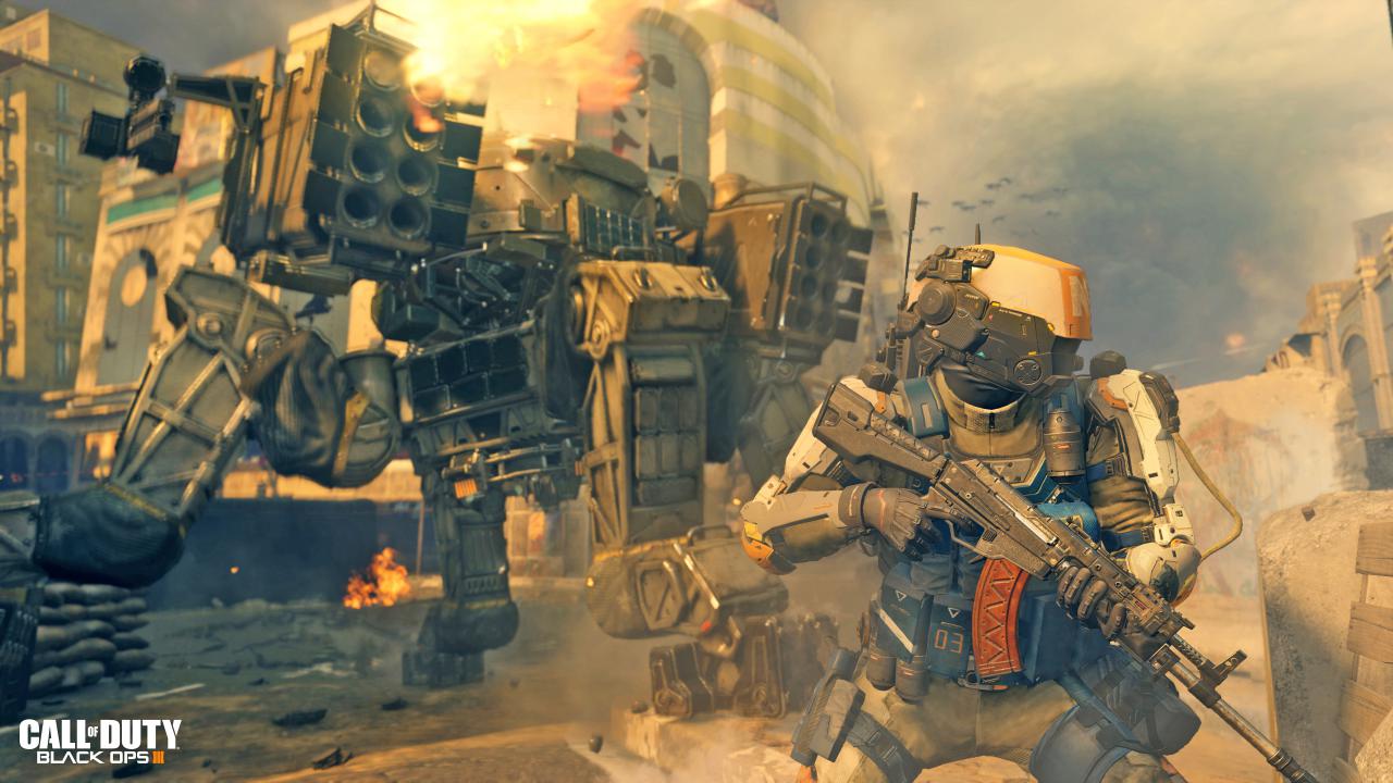 [15/06/2015] Nur zur Erinnerung: Black Ops 3 ist ein Ego-Shooter, Activision zeigt aber lieber schicke Soldaten und Robotermodelle in der Frontalansicht.