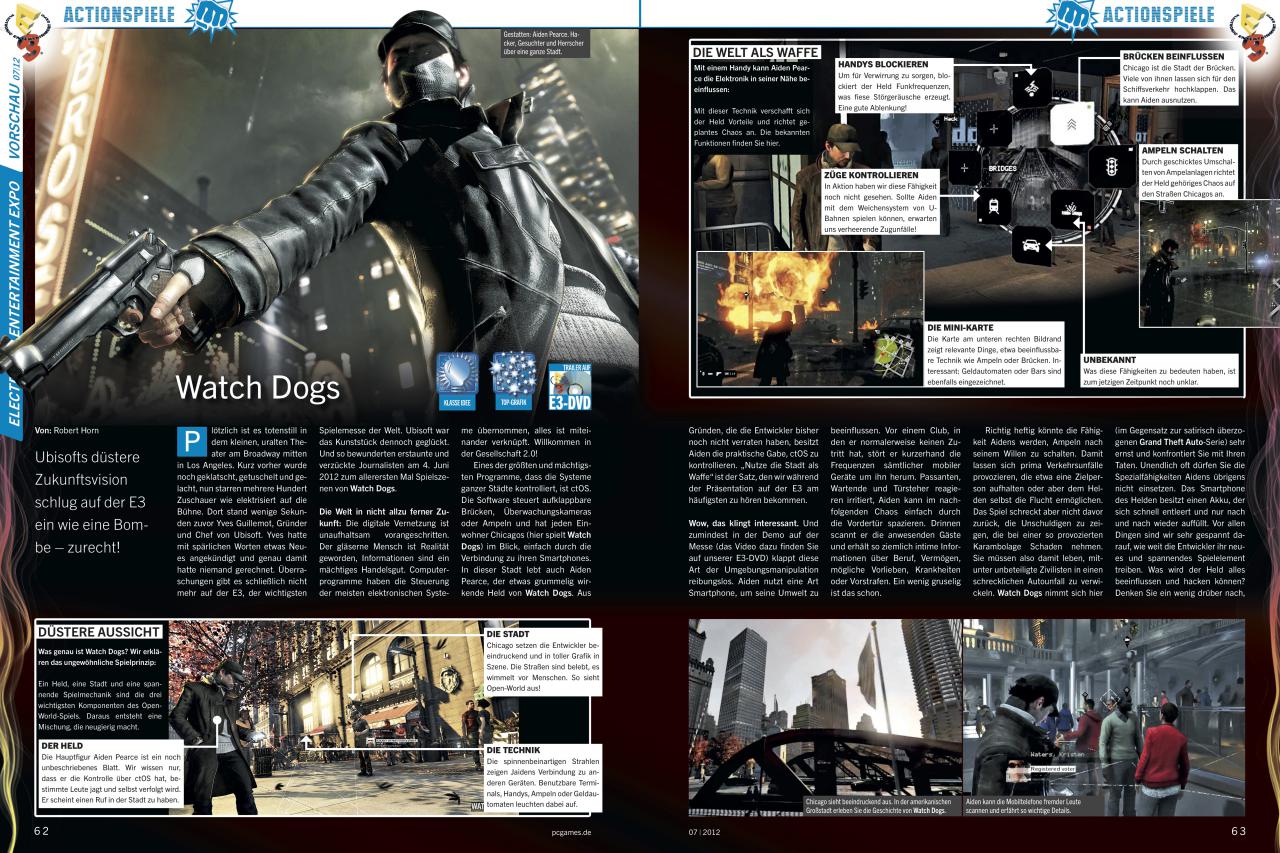[15/06/2015] Auch PC Games war von der ersten Watch Dogs-Präsentation im Jahr 2012 begeistert. Wer hätte denn ahnen können, dass Ubisoft die Grafik des Spiels später an den Konsolenversionen ausrichtet?