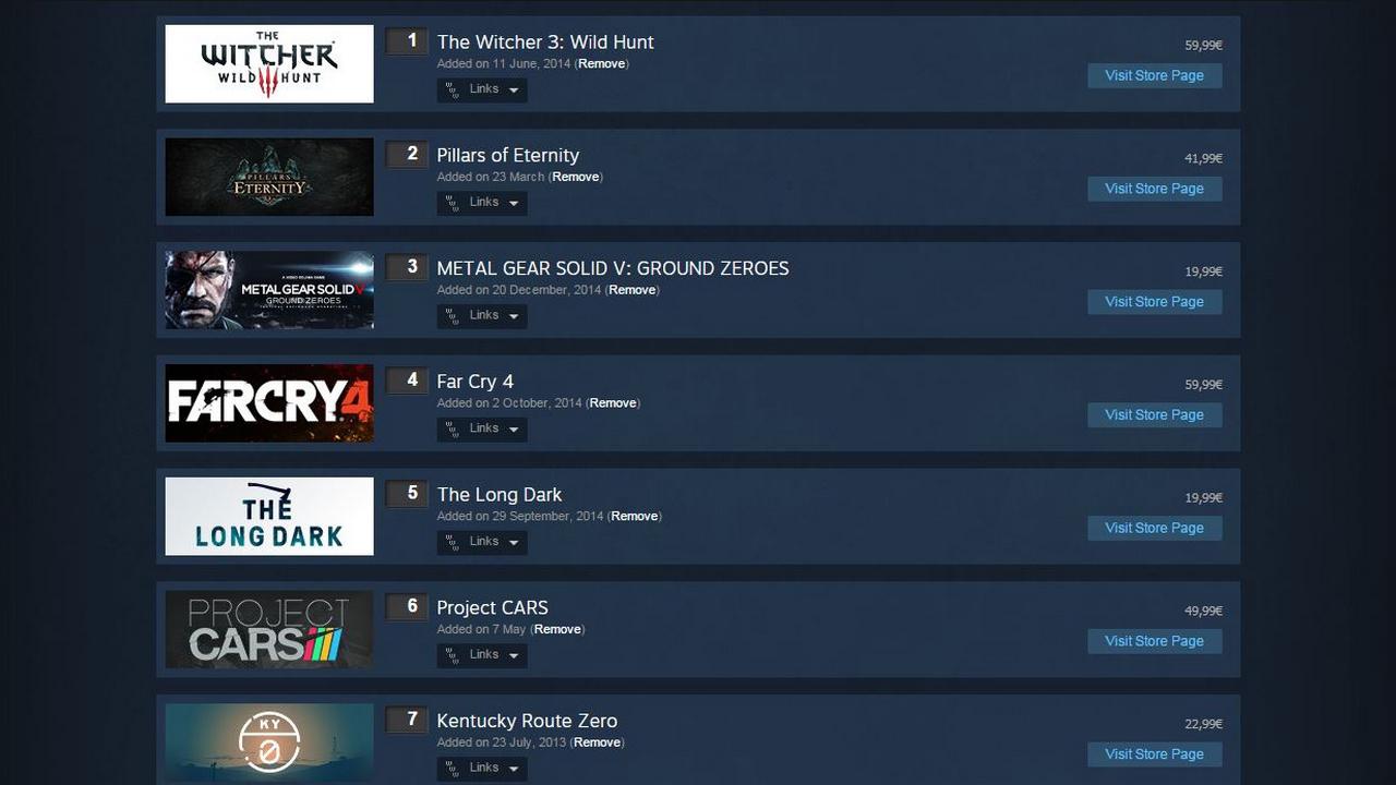 [05/06/2015] 1. Wunschliste auffüllen - Um euch einen möglichst praktikablen Überblick zu verschaffen und kein Spiel zu verpassen, füllt vorab eure Steam-Wunschliste auf. Nicht nur habt ihr dort alle Spiele mit Angabe des reduzierten Preises auf einen Blick, zudem werdet ihr über Preissenkungen der Spiele auf Wunsch per E-Mail benachrichtigt. So verpasst ihr kein Spiel auf eurer Wunschliste.
