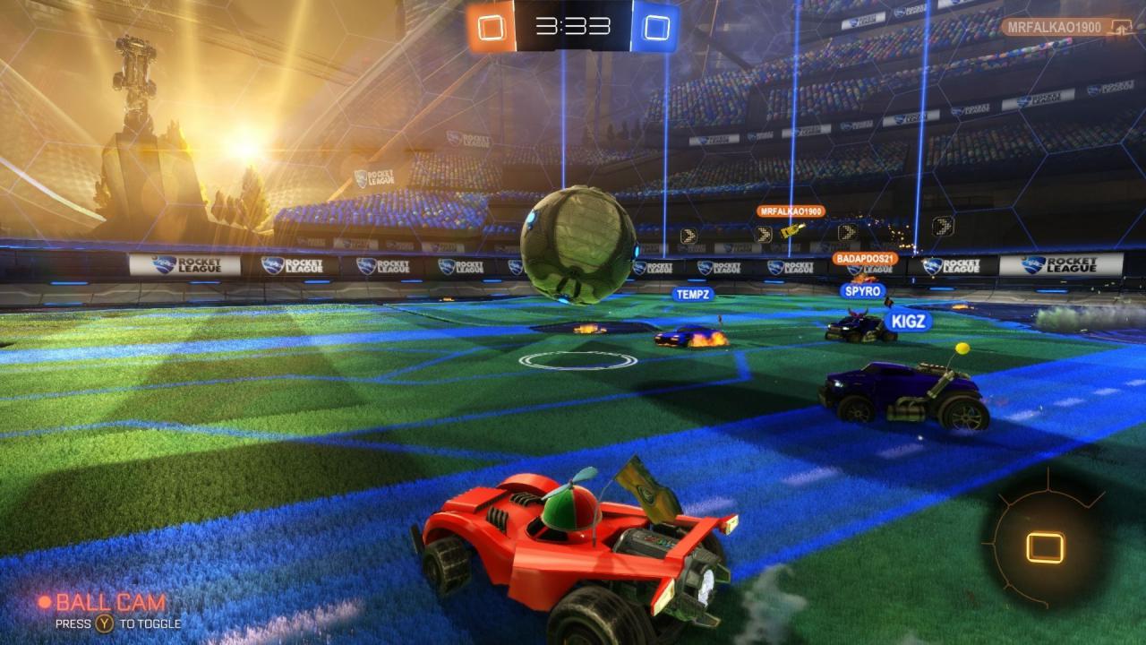 [20/07/2015] Rocket League sieht schmuck aus, besonders Lichteffekte, Rasendarstellung und Autos wirken hochwertig.