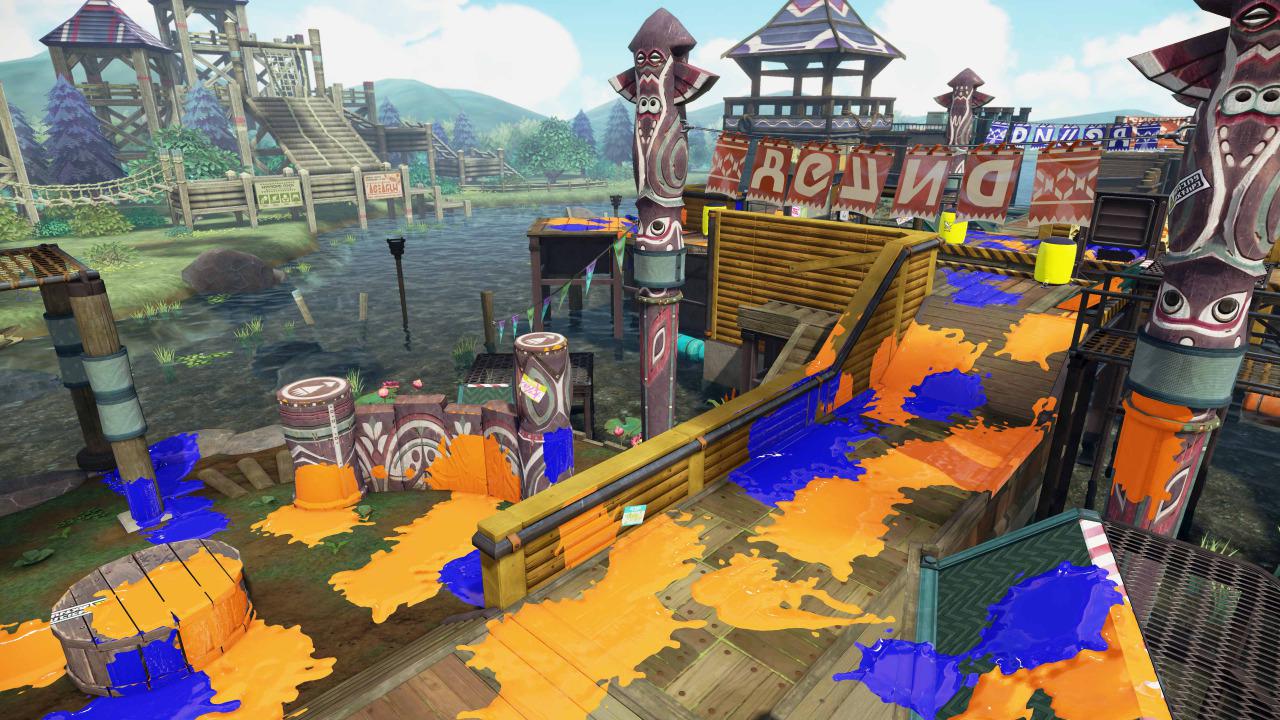 [24/07/2015] Splatoon - Ist die Sehnsucht nach roher Waffengewalt zu groß, begebt euch auf die schwierige Suche nach einem kinderfreundlichen Actionspiel. Nahe dran ist vermutlich Nintendos Farbspritz-Orgie Splatoon, die erst vor wenigen Wochen für Wii U erschien. Statt Bleikugeln verschießt ihr hier harmlose Farbe.