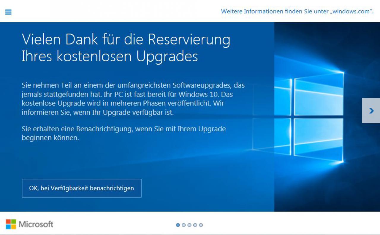 [29/07/2015] Microsoft gibt Windows 10 ab heute kostenlos zum Download frei - für Besitzer von Windows 7 und Windows 8.1.