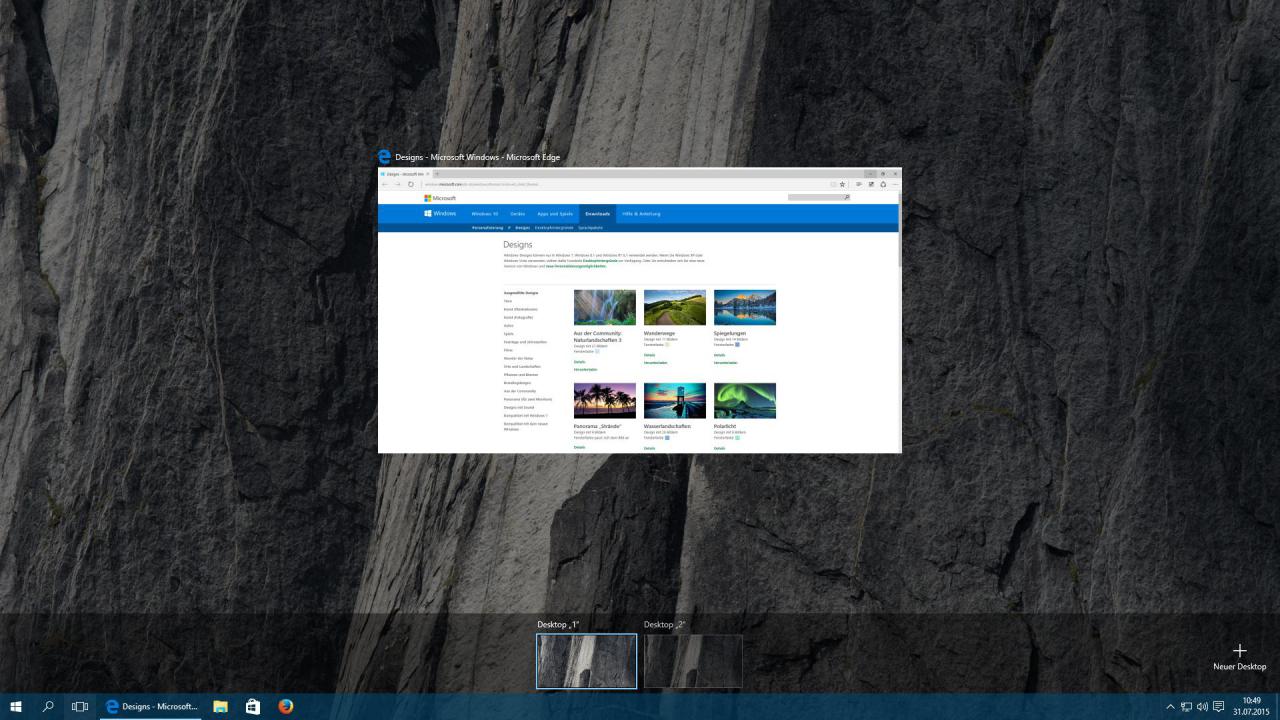 [31/07/2015] Mit virtuellen Desktops richtet ihr mehrere Arbeitsflächen ein.