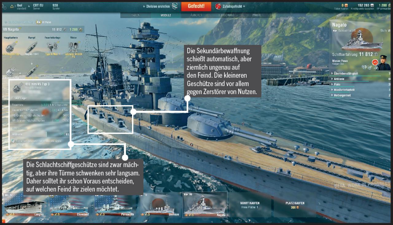 [31/07/2015] World of Warships - Tipps zu den Schlachtschiffen