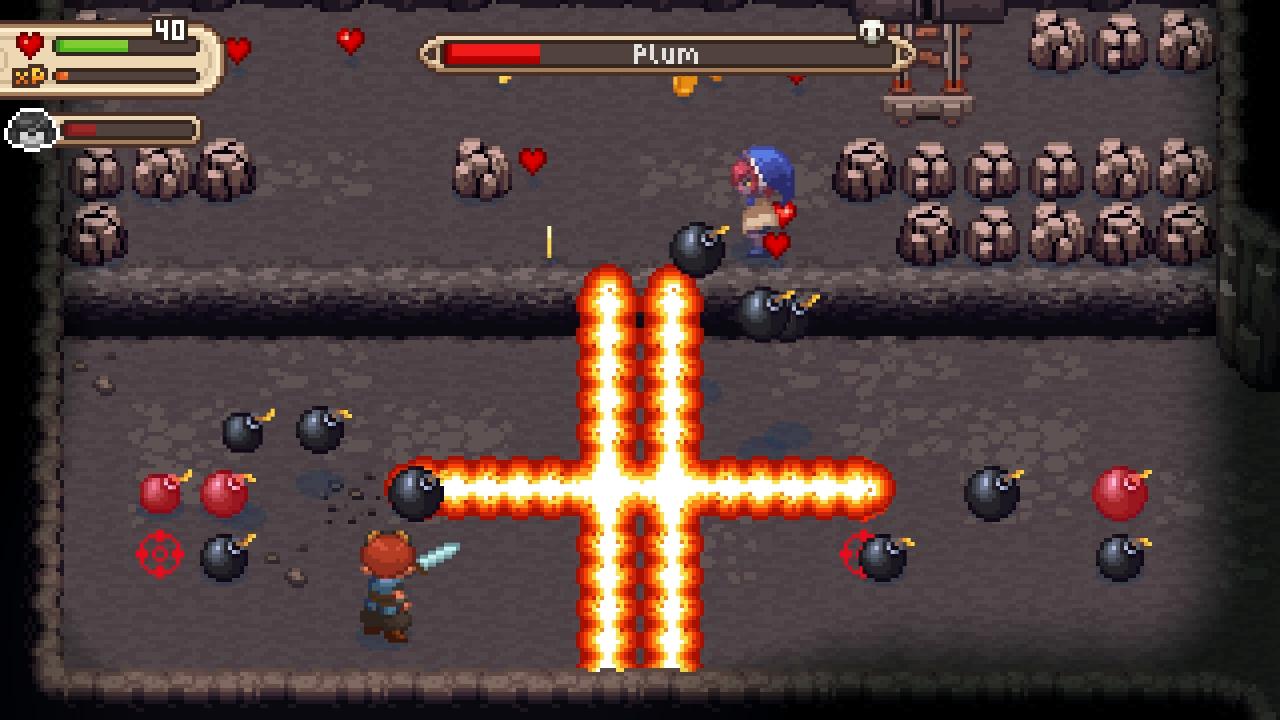 [28/08/2015] Cool: In der Kristallmine dürfen wir mit Bomberman-mäßigen Knallkörpern hantieren.