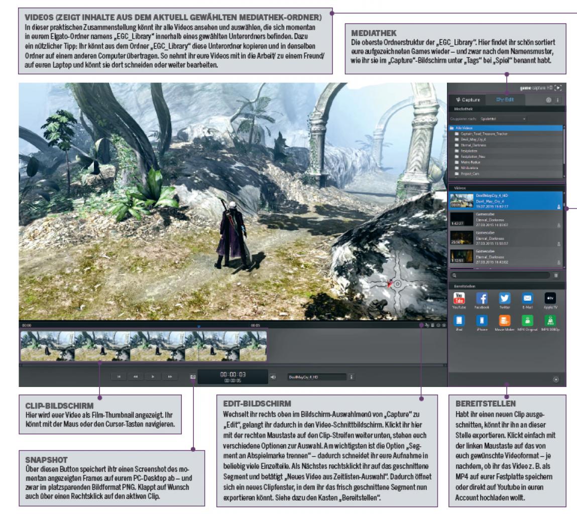 [03/08/2015] Details zur Elgato Software auf dem Screenshot. (Klickt auf das Bild für eine höhere Auflösung)