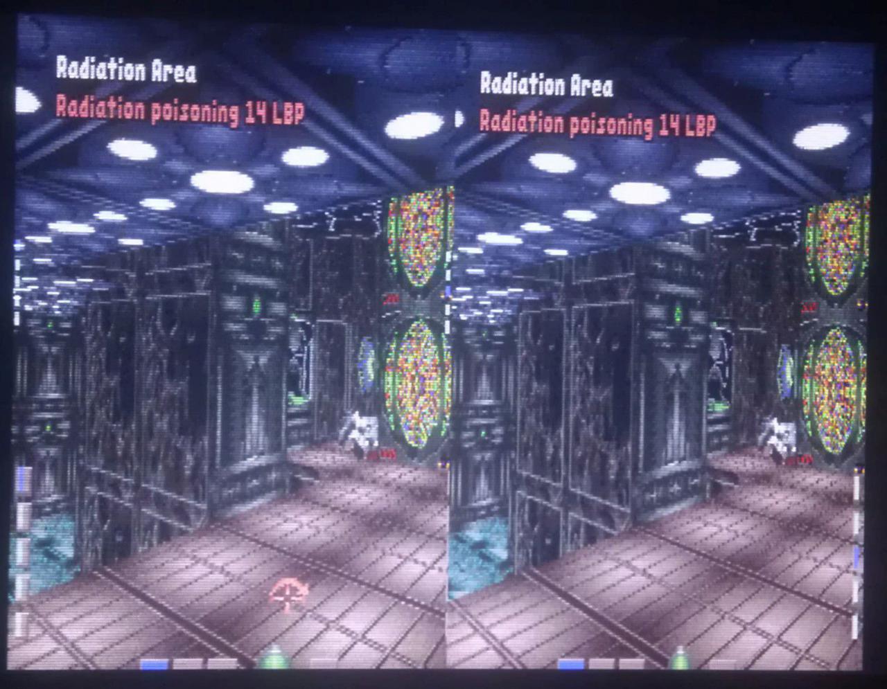 [03/08/2015] Der Vorläufer der modernen Virtual Reality: System Shock auf dem VFX-1 - pixelig und unscharf.