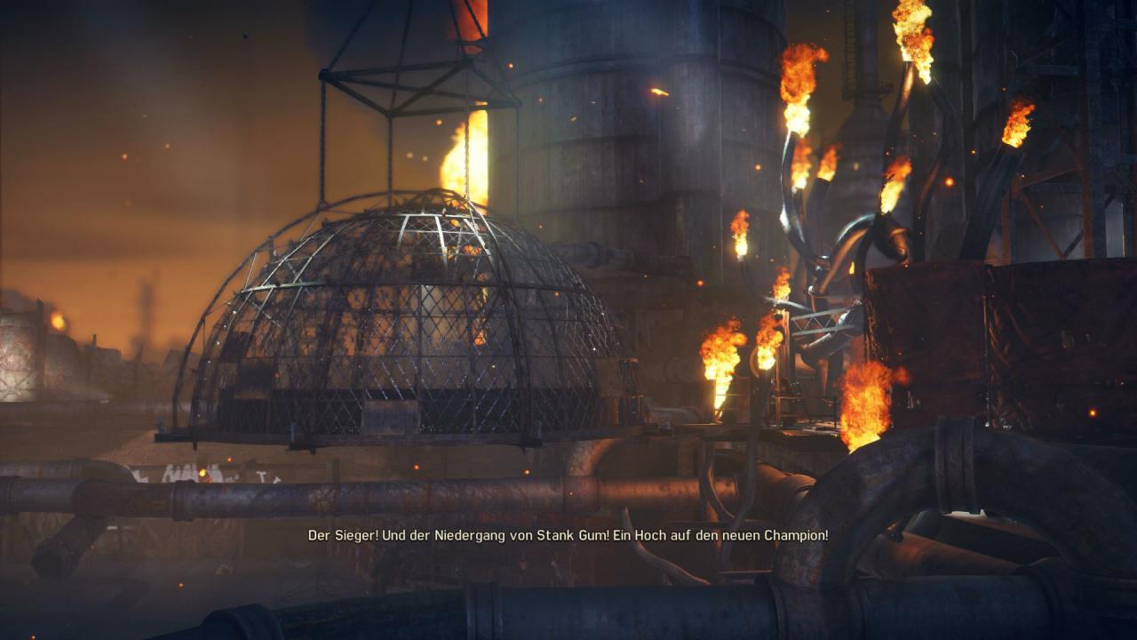 [01/09/2015] Mad Max bezieht sich immer wieder auf die Filme. Im Bild: die Donnerkugel (Thunderdome).