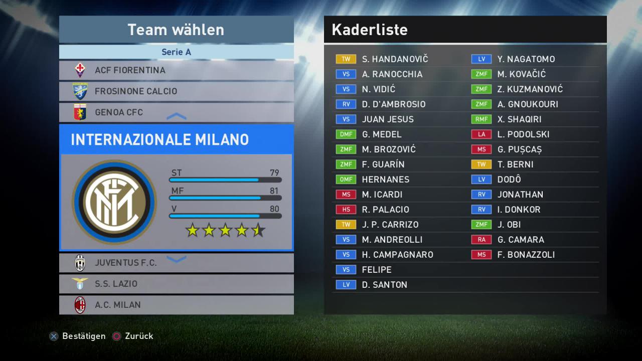 [22/09/2015] Bei Inter Mailand suchen wir nach einem Kölschen Jung.