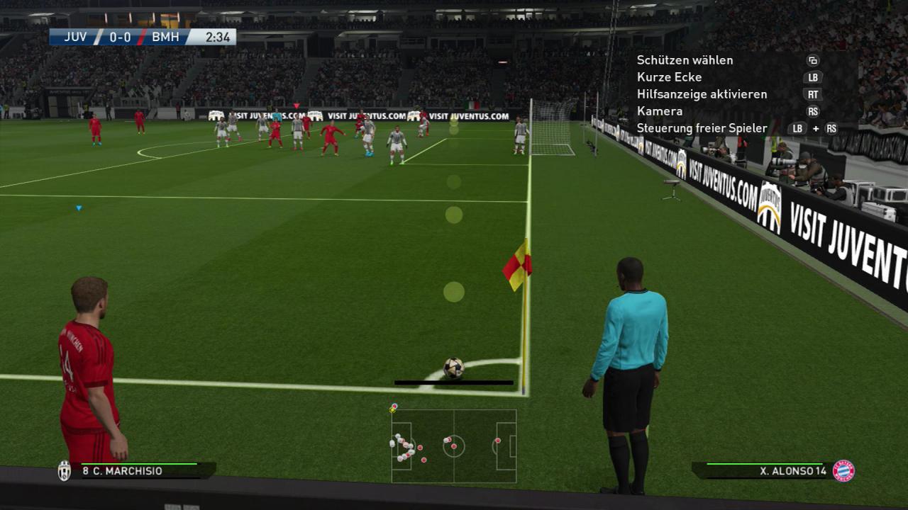 [14/09/2015] In unseren Tipps fassen wir die Grundlagen zu Taktik, Steuerung und Freistößen in PES 2016 zusammen. Bild aus der Demo (18)