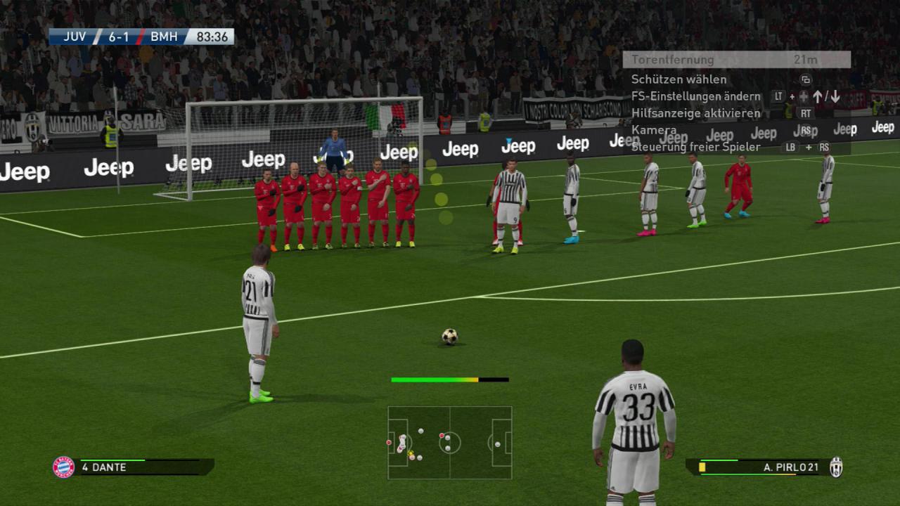 [14/09/2015] In unseren Tipps fassen wir die Grundlagen zu Taktik, Steuerung und Freistößen in PES 2016 zusammen. Bild aus der Demo (24)