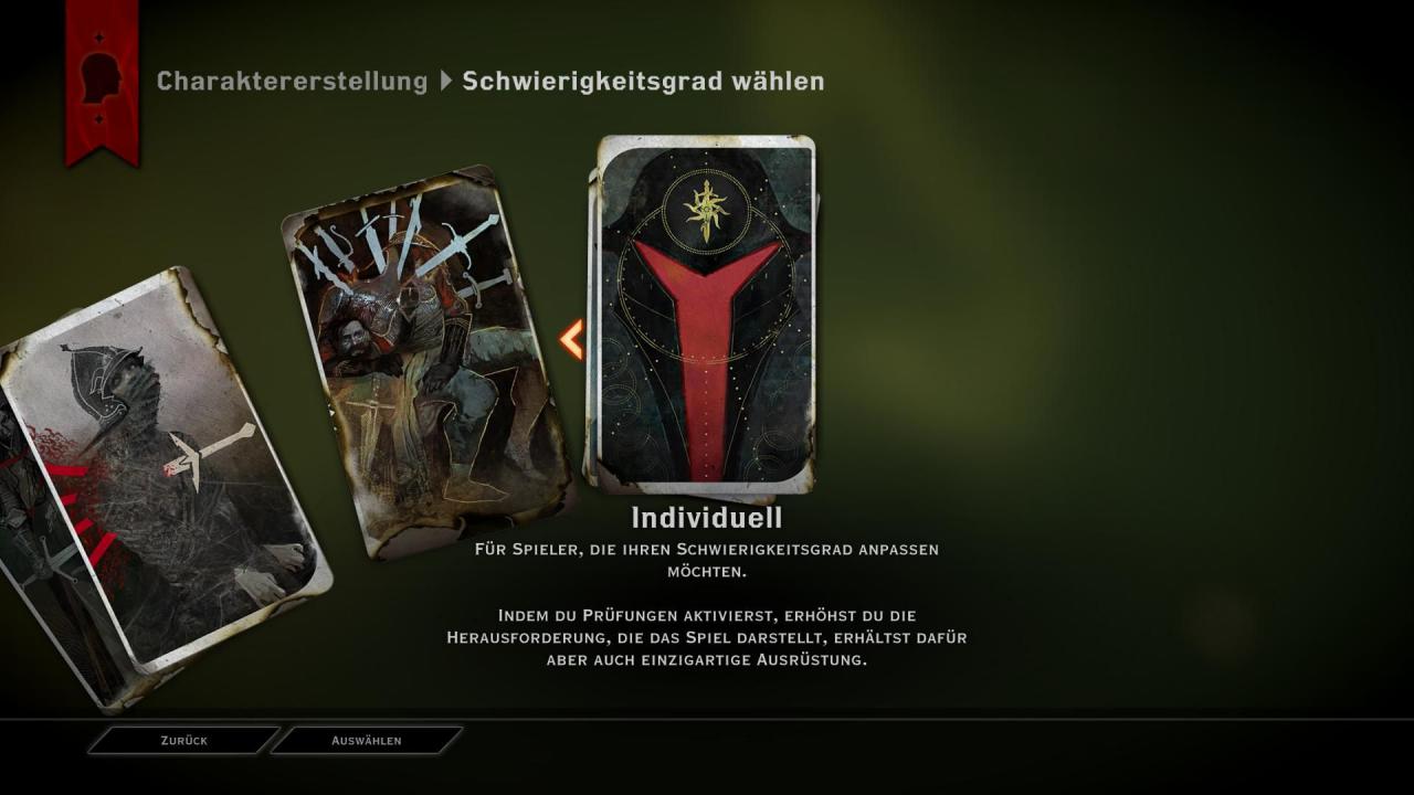 [24/09/2015] Beim Start eines neuen Spiels in Dragon Age: Inquisition steht nun der individuelle Schwierigkeitsgrad zur Auswahl.