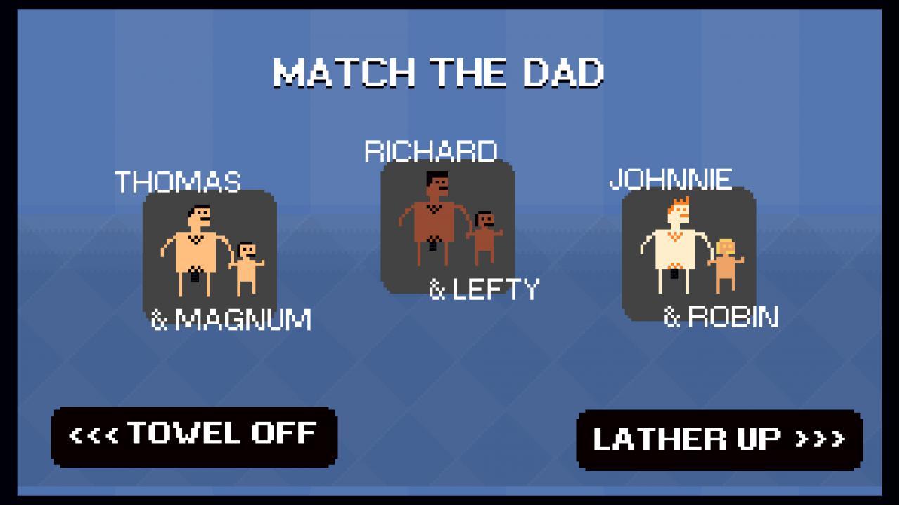 [10/09/2015] Shower With Your Dad Simulator 2015 hält genau das, was der Titel verspricht und erhält vermutlich aufgrund dessen zahlreiche positive Bewertungen. In öffentlichen Duschen müsst ihr stets euren Vater finden, um Punkte zu sammeln. Wählt ihr eine farbige Familie, kann es übrigens passieren, dass euer Vater sich aus dem Staub macht. Das ohnehin skurrile Spielkonzept wird also noch mit borderline-rassistischen Klischees garniert.