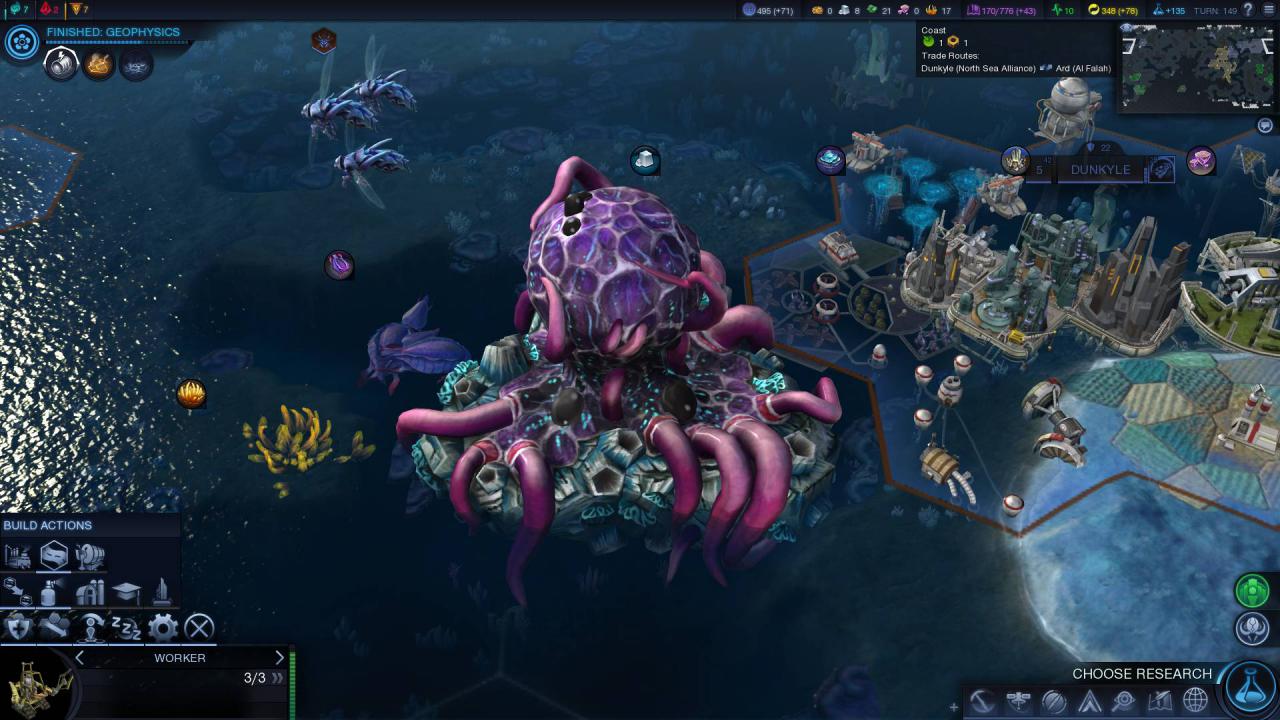 [09/10/2015] Passend zum Setting gibt's in Rising Tide auch neue Alien-Kreaturen, wie diese polypenartige Hydro-Koralle hier. Die Biester vermehren sich mit der Zeit und blockieren somit Geländefelder.