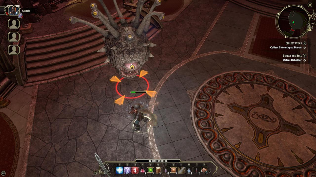 [30/10/2015] Sword Coast Legends: Ein Beholder stellt sich dem Helden entgegen. Dieser Gegner ist aufgrund seiner Magie nicht zu unterschätzen!