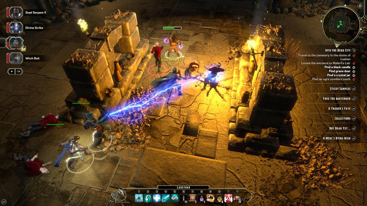[30/10/2015] Sword Coast Legends: In einer Krypta wehren sich die Helden mit Schwert und Zauberei gegen Horden an Vampiren und anderen Untoten.