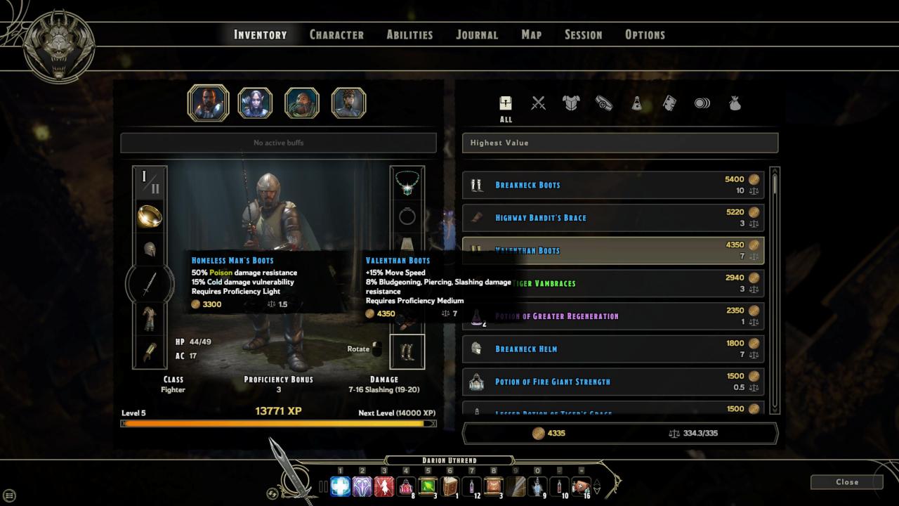 [30/10/2015] Sword Coast Legends: Gefundene Ausrüstungsgegenstände lassen sich einfach vergleichen, um zu sehen, welche besser sind.