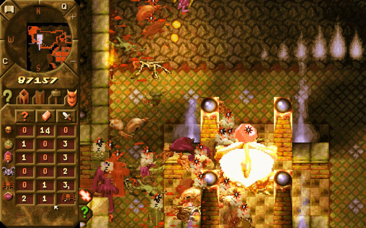 [15/10/2015] Magic Carpet macht seinem Namen alle Ehre: Auf einem fliegenden Teppich saust man durch eine grafisch atemberaubende Fantasy-Welt. Ganz anders Dungeon Keeper (im Bild): Im Kerkerspaß wird der Spieler zum sadistischen Schurken.