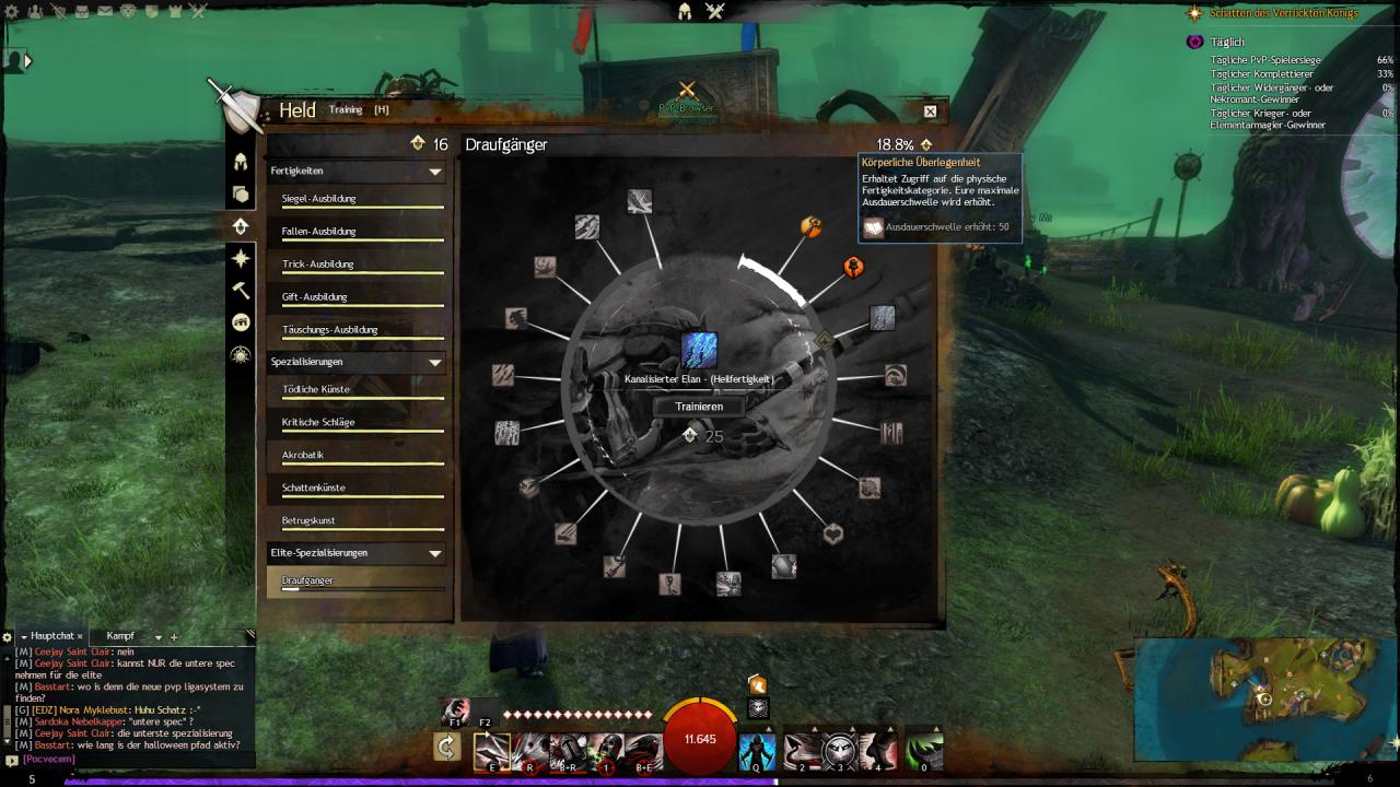 [23/10/2015] Einsteiger-Guide für Guild Wars 2: Viele Skills der neuen Elite-Spezialisierung konnten wir mit unserem Dieb nicht freischalten.
