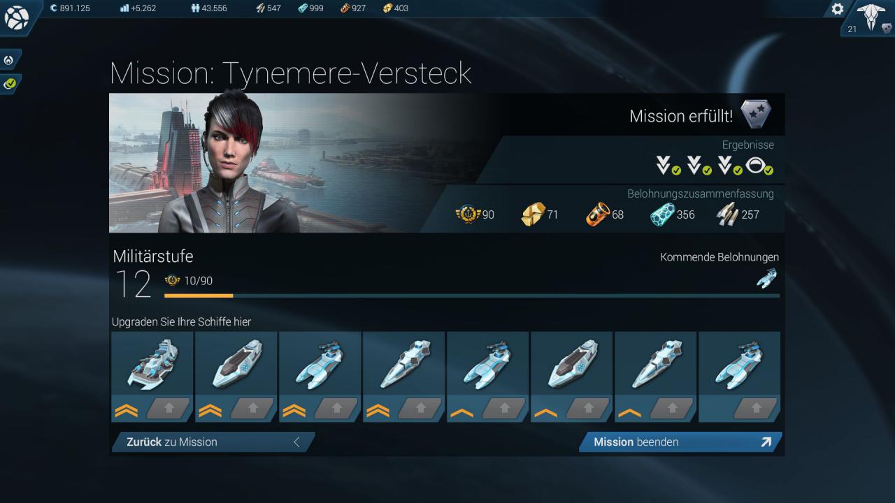 [04/11/2015] Mithilfe absolvierter Kampfeinsätze erlangt ihr seltene Rohstoffe für das Modulsystem in Anno 2205. Außerdem levelt ihr eure Flotte hoch.
