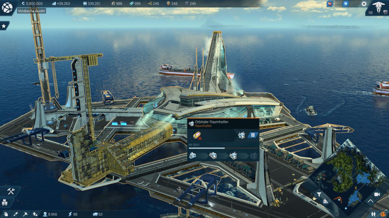 [09/11/2015] Anno 2205: Rascher Ausbau der Raumhäfen ist ratsam. Die dafür notwendigen Transferrouten braucht ihr in der Regel nur temporär einzusetzen - das spart Kosten!