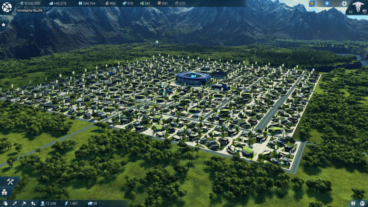 [09/11/2015] Anno 2205: Plant eure Städte großzügig, später müssen dort große öffentliche Gebäude, wie etwas das Stadion, möglichst zentral Platz finden.