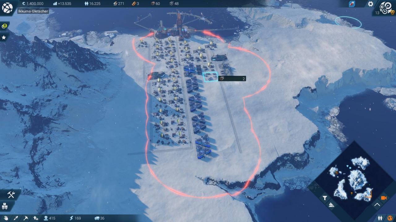 [09/11/2015] Anno 2205: Die Neuromodulfabrik in der Arktis lässt sich dank der Anbaumodule gut nutzen, um die Wärmeversorgung für Wohngebäude großflächig zu erweitern.